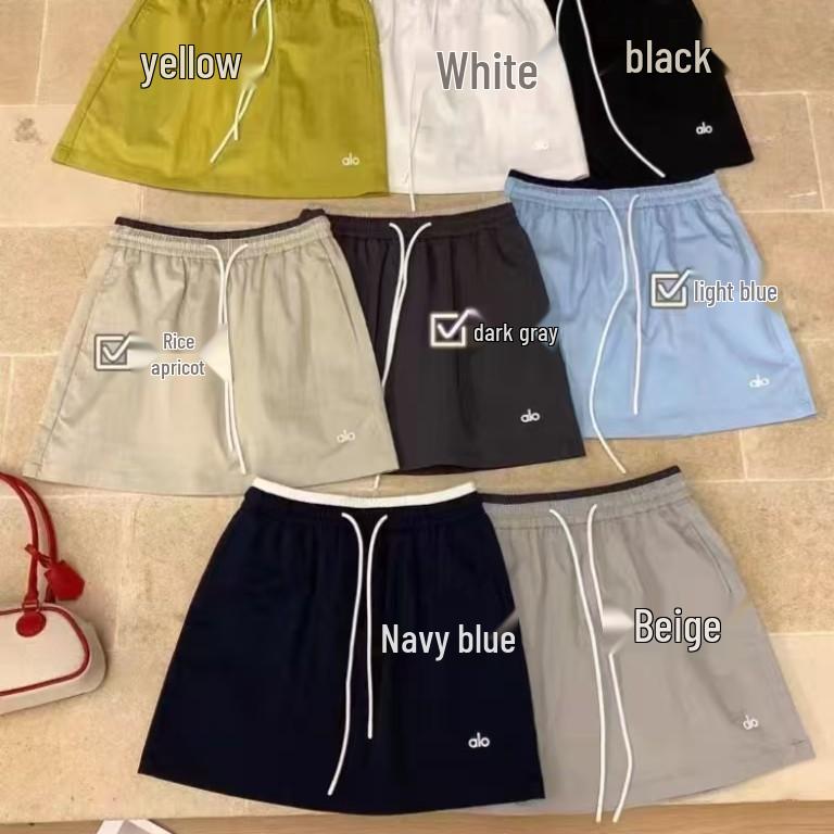 New Women's Summer A-Line Mini Skirt - Quick-Drying, Elastic Waist, Drawstring, Slimming, Casual 2025 Design