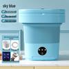 Compact Folding Washing Machine with Automatic Spin and Dehydration for Dormitory or Home Use