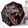 1pc Wolf Head Fashionable Automatic Opening/Closing Folding Umbrella with 8 Bones, Windproof Portable, Daily Use039
