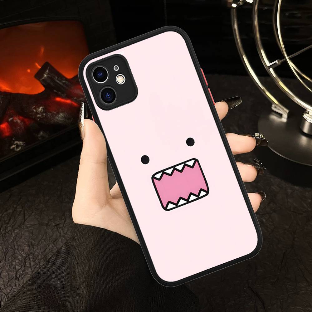 Cute Domo-Kun For IPhone 11 12 13 14 15 16 Pro Max Plus Matte Translucent Phone Cover