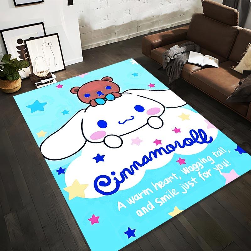 

Cinnamoroll Cute Carpet with Bear1Starry Sky Design1Blue and White Theme Suitable for use as an anti-slip1 for1room and bedroom sofas 40x60cm( 15x23in )