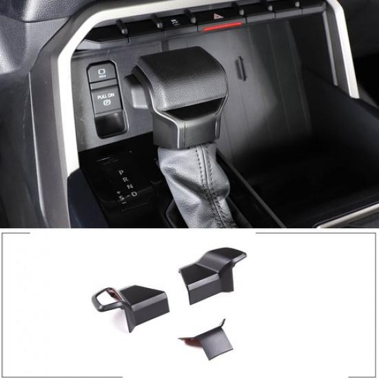 3pcs ABS Carbon Fiber Style Gear Shift KNOB  Cover Trim For Toyota Tundra +