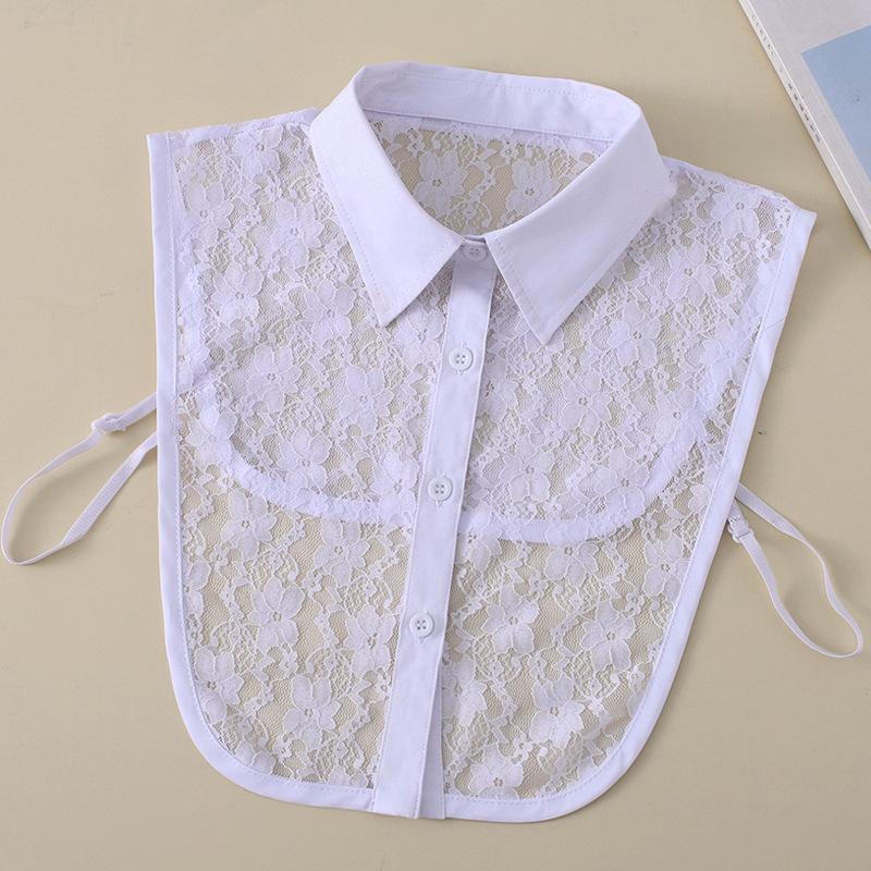 Versatile Shirt Shirt Lace Black And White False Collar Lapel Stand-Up Collar Women'S Sharp Collar Save B80B81