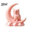Creative Gift for Holidays Crescent Moon Owl Statue 3D Printed Figurine with Cloud Small Statue Countertop Base Desktop Ornament Home Office Bedroom