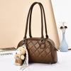 City Style Pu Bag With Stitching Details And Inner Storage For Casual Outings