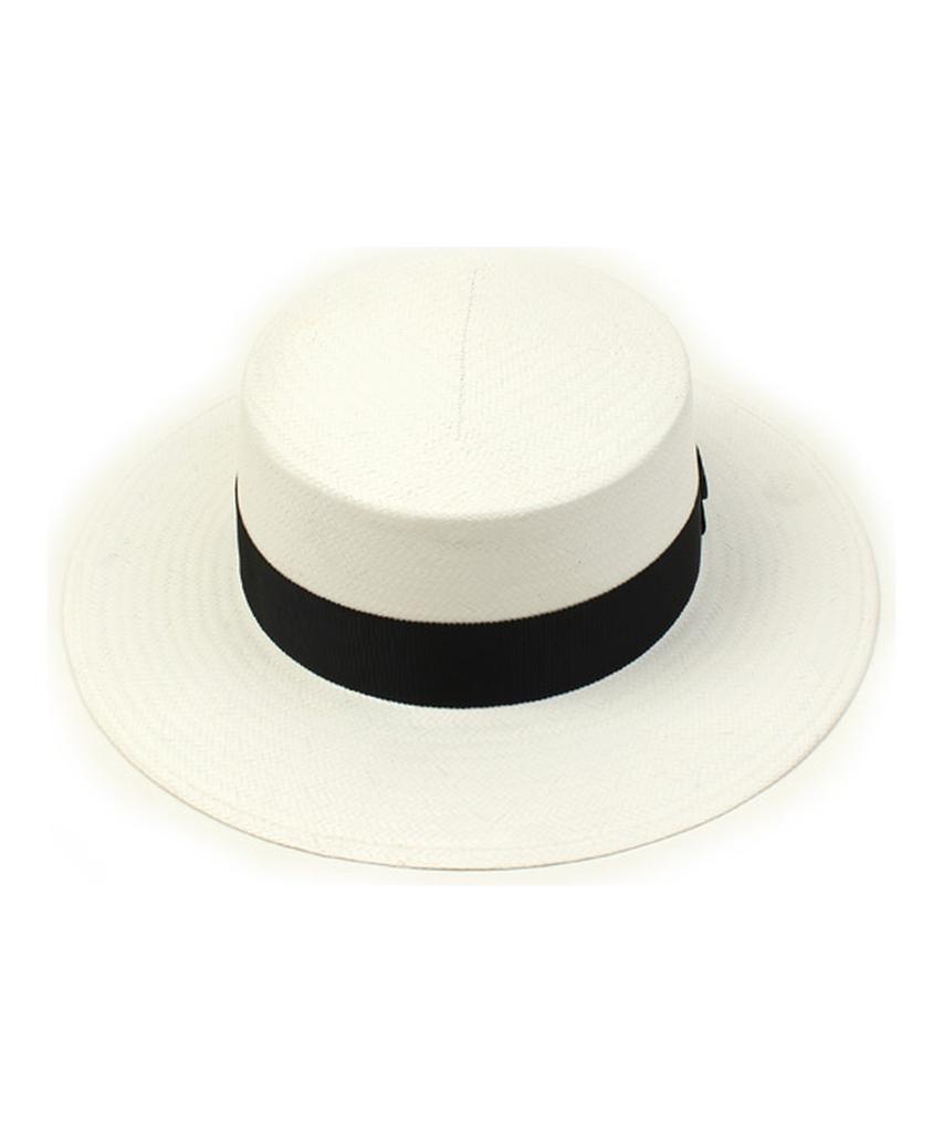Yunibeosyeolkemiseuteuli White Flat Long Panama Hat Bk Panama Hat