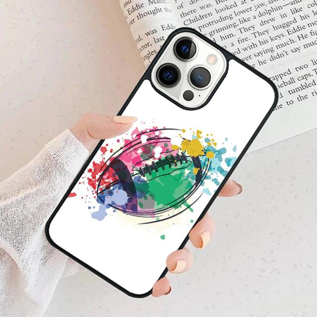 Rugby Fußball Sport Handyhülle Für iPhone 17 Air 16 16e 15 14 plus 11 12 13 Pro max Weiche Stoßfängerhülle Cover coque