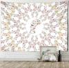 Thai Pink Elephant Tapestry Wall Hanging Bohemian Style Kawaii Cartoon Animal Room Bedroom Home Decor