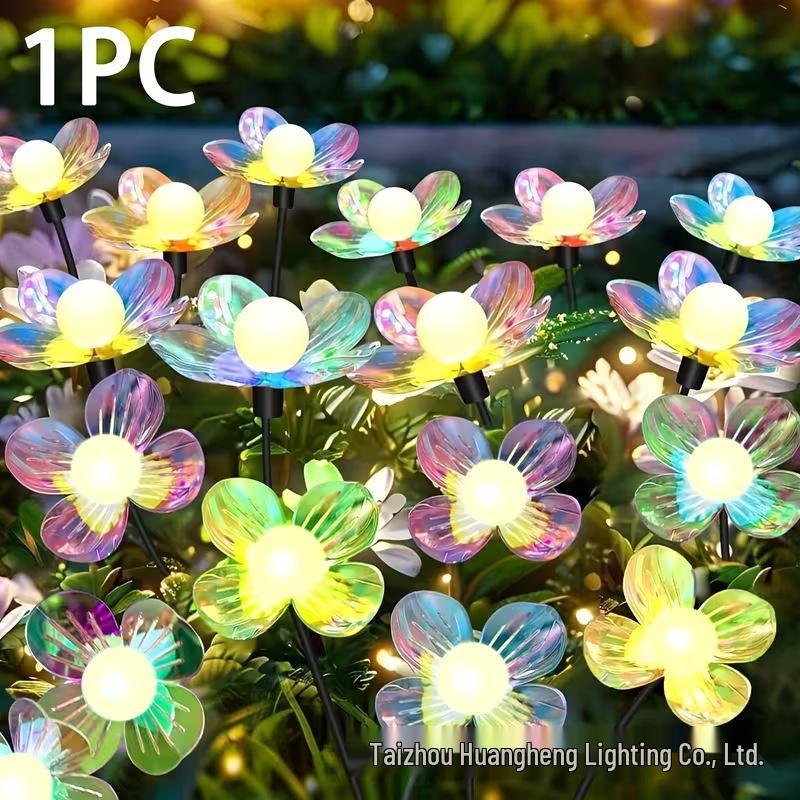 Solar Fiber Optic Butterfly Flower Colorful Garden Lamp - Outdoor Courtyard Decorative Landscape Lighting