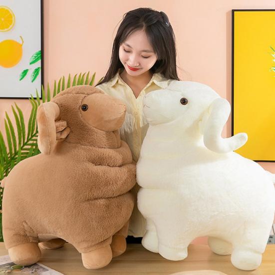 40/50cm Goat Plush Toy Fluffy Lovely Animal Doll Plushies Sofa Pillow Ornament Soft Simulation Stuffed Animal Doll Plush Pillow Home Decoration