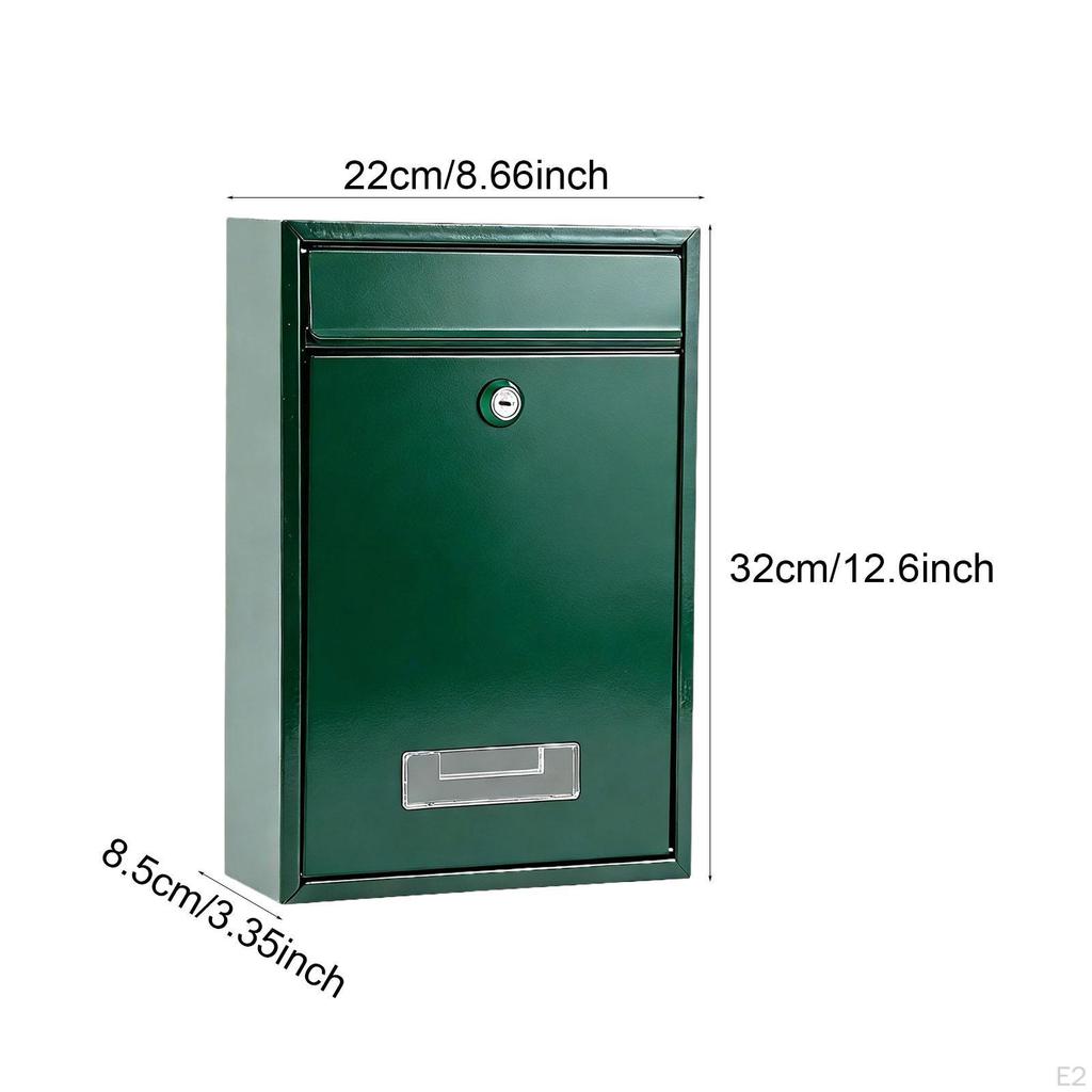 Wall Mount Lockable Mailbox Letterbox Decorative Premium, Large Capacity, Mail Letter Box Modern for
