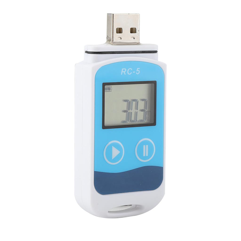 Portable RC‑5 Temperature Data Logger Mini Recorder LCD Display 32000 Points Internal Sensor