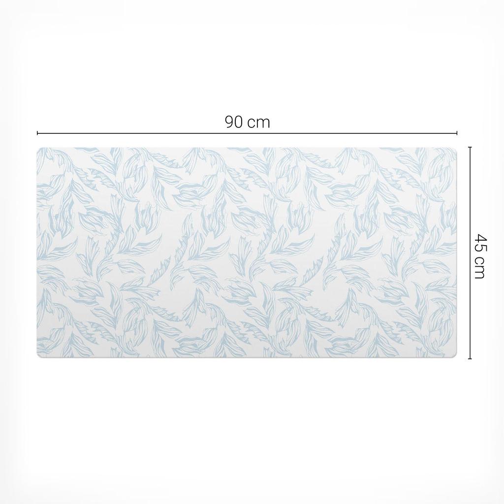 Durable Non-Slip Desk Pad Delicate Leaves 90X45 Cm