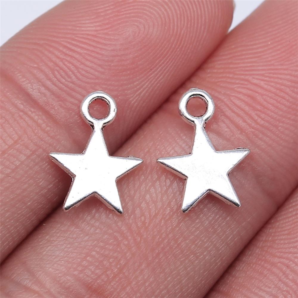 40pcs Charms Star Handmade Pendant Making Fit Vintage Tibetan Silver Color Antique Bronze Plated DIY For Bracelet Necklace