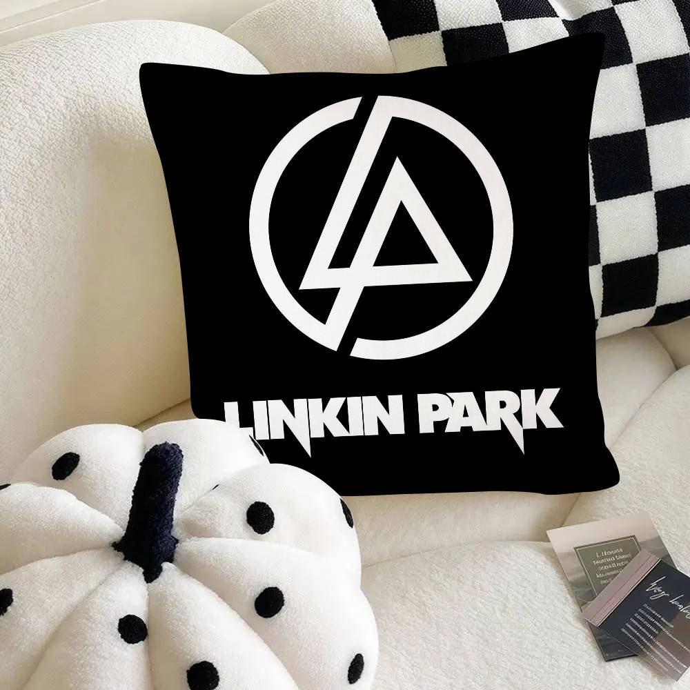 LLinkinSParkS Cartoon Pillow Case Fashion Square Pillowcase Bedroom Sofa Room Ins Decoration Leisure