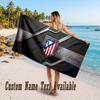 Atletico Madrid FC Design Beach Towel Custom Text Large Towel for Beach Vacation