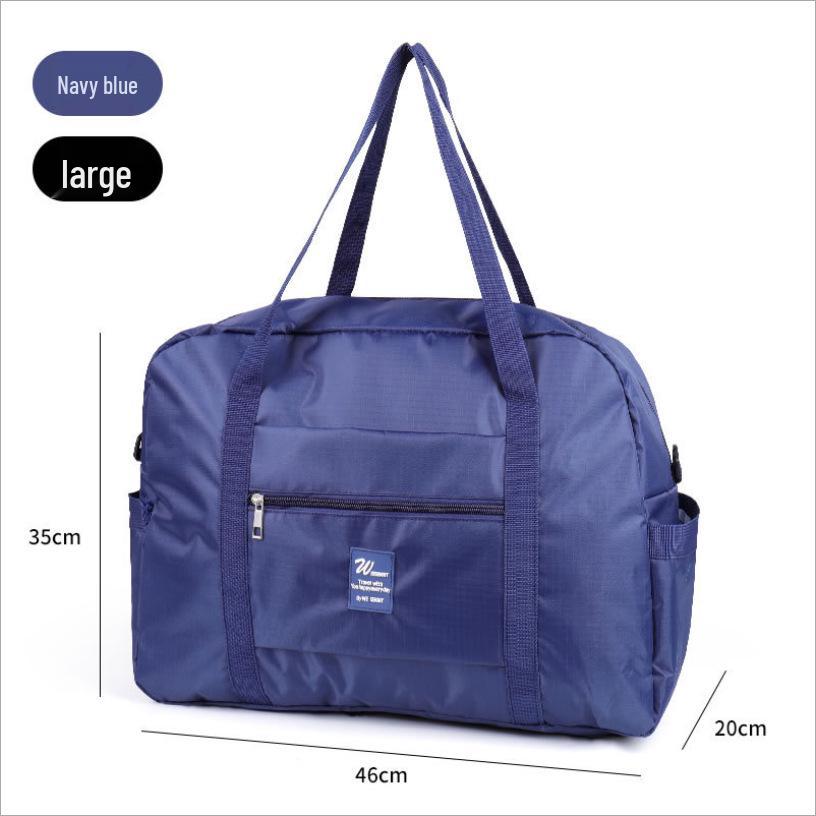 Trendy Waterproof Folding Travel Bag: Large Capacity Trolley Luggage & Fitness Storage