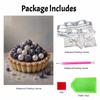 Pearl and Diamond Painting Art Kit DIY Gemstone Beading Craft Kit Berry Tart and Pearls Home Wall Decoration