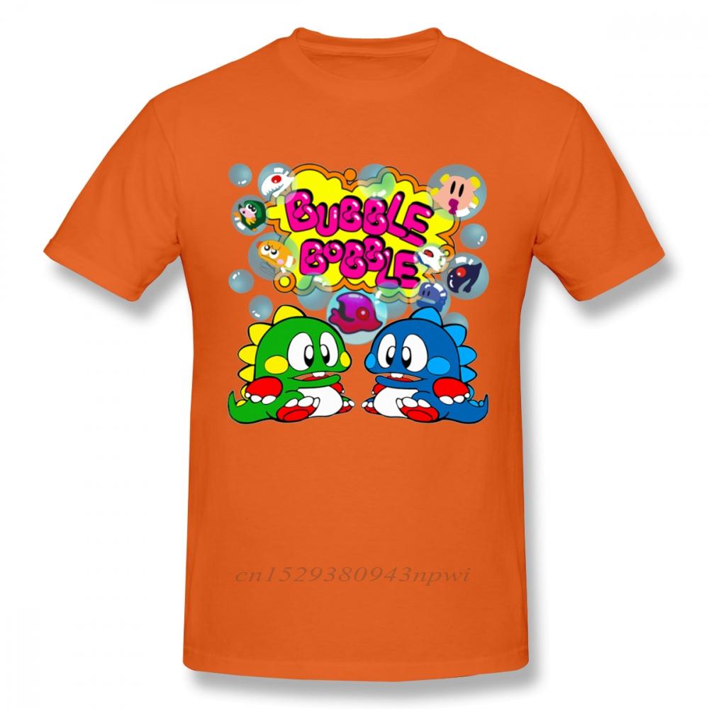 Bubble Bobble Retro  Console Game Tshirt Men New Custom Old School Game T Shirt Organic Cotton Plus Size Tee Camiseta