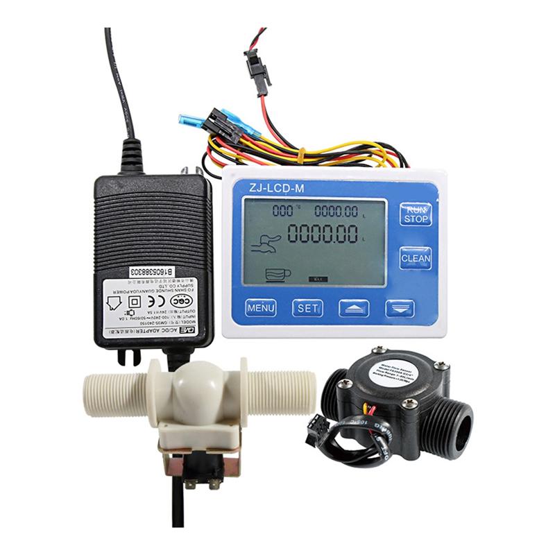 

AB34-ZJ-LCD-M Digital Flow Meter With LCD Display Automatic Filling Controller 3/4In PE Solenoid Valve