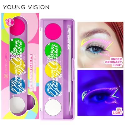 Fluorescent UV Face Painting Plate Water Soluble Human Face Painting Paste Stage Performance Makeup Plate