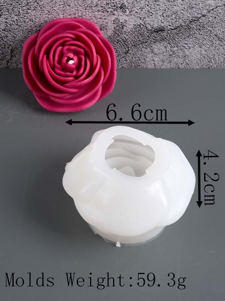 

3D роза цветок ароматизированная свеча силиконовая форма DIY пион мыло ручной работы гипс шоколад выпечка ремесло литьевые формы домашний декор подарок