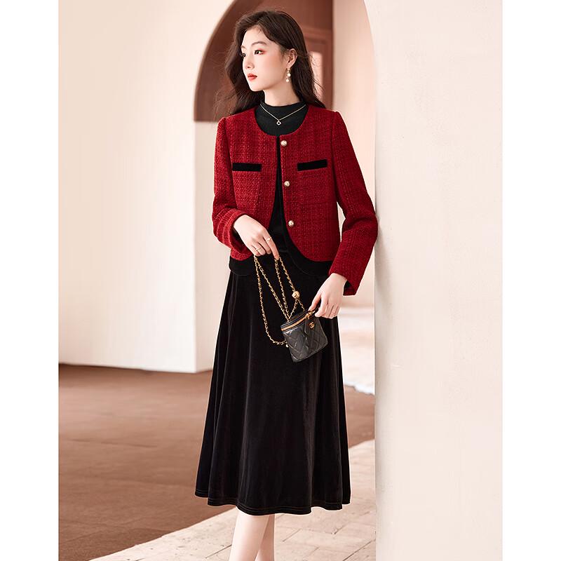 Women s Elegant Little Fragrance Two-Piece Suit Set XL