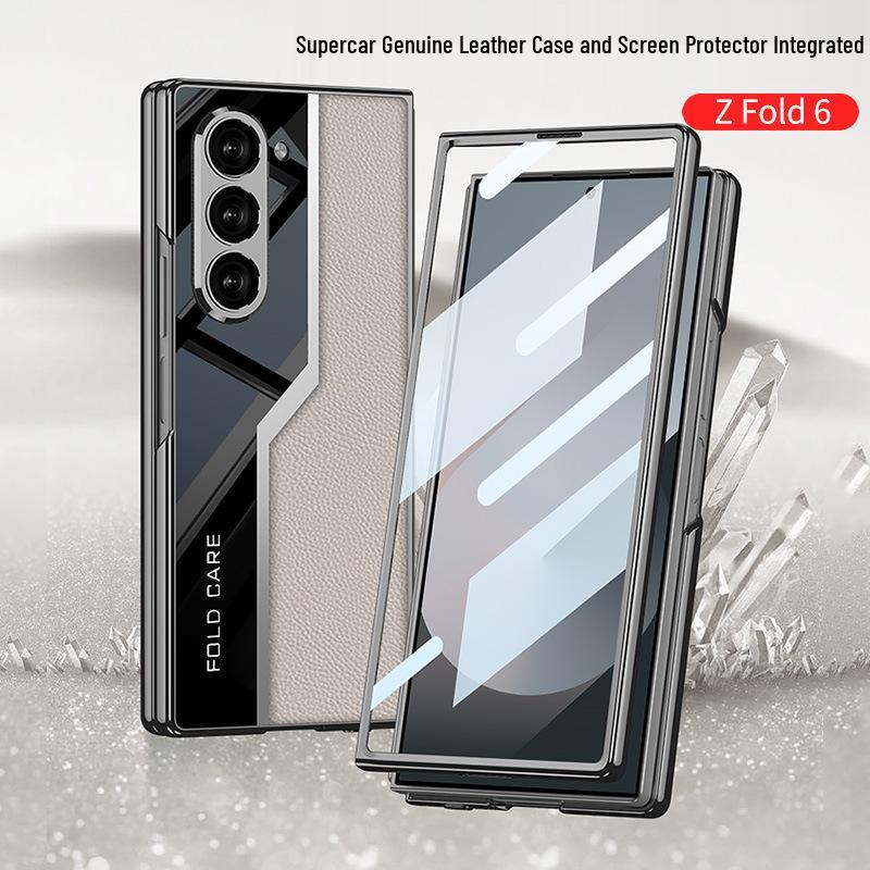 Samsung Galaxy Z Fold6 Electroplated Leather Protective Case