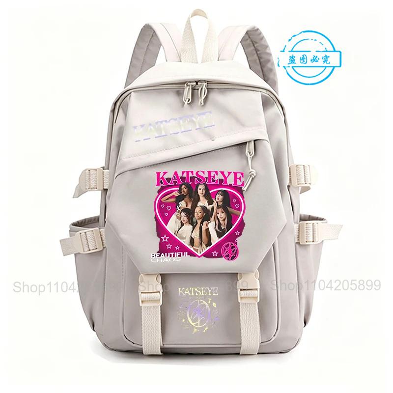 Katseye Schoolbag Hot KPOP Mochila  Student Teenager Book Bag Boy Girl Daily Travel Rucksack Large-Capacity Daypack