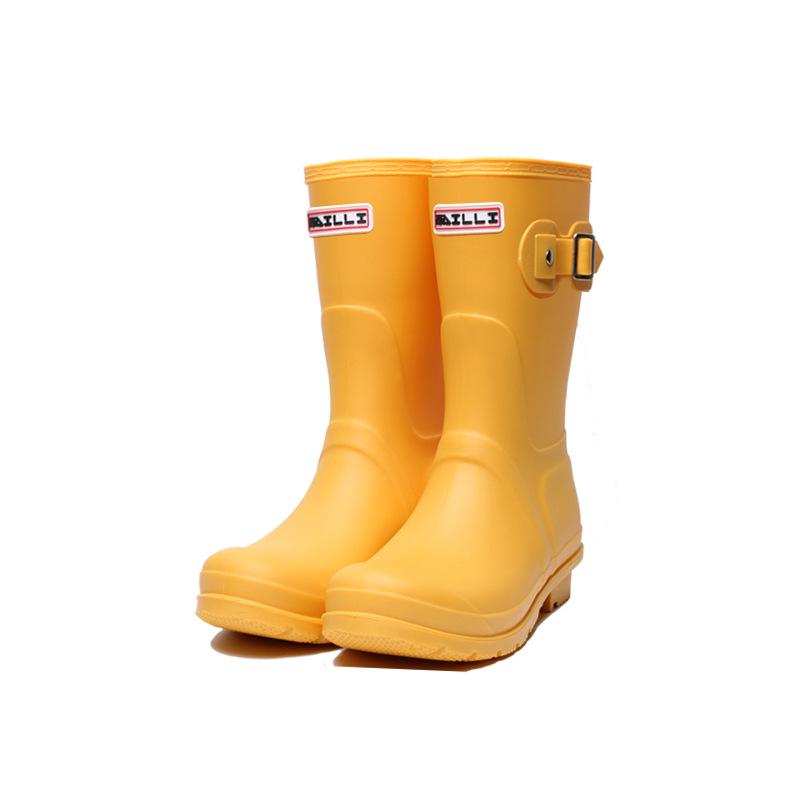 Women's Waterproof Non-Slip Fashion Rain Boots - Spring/Summer Korean Style, Wear-Resistant Solid Color