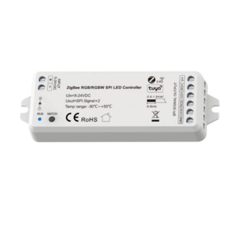 AEE4-5V-24V Tuya Zigbee Wifi APP SPI LED Controller WZ-SPI Control 1000Pixel Led For WS2811 2812B SK6812 RGB/RGBW Strip Lamp