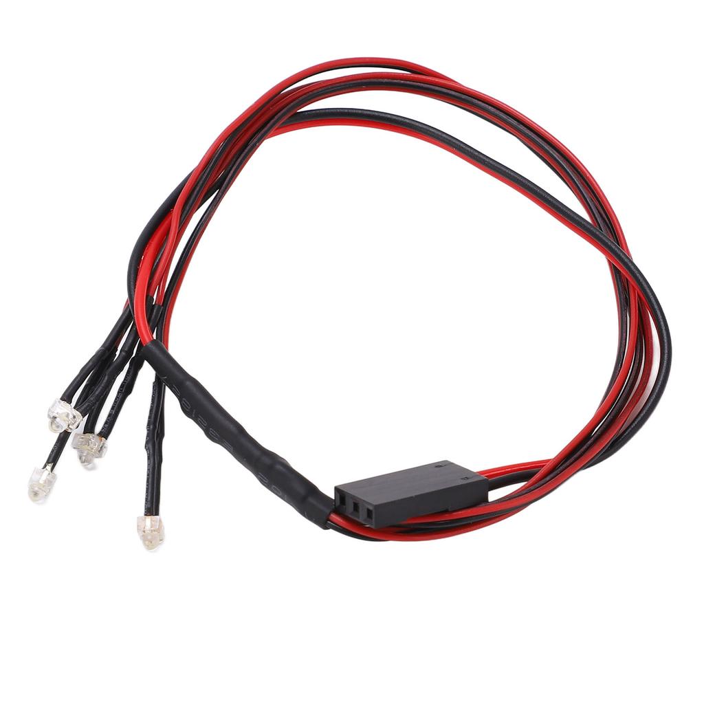 Luz LED 4LED 335mm RC Faróis Noturnos LED para Axial Scx24 124 118 Carro RC FaróisQuadrado