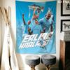 football star Wall Hanging Printed Fabric Blanket Decorative Tapestries for Bedroom Living Room Home Decor