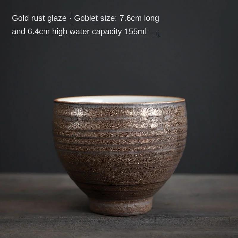 

Chinese Gilding Rust Glaze Master Cup Household Ceramic Fambe Single Cup Vintage Tea Cup Personal Cup Tea Cup Bowl Teacups 200ml