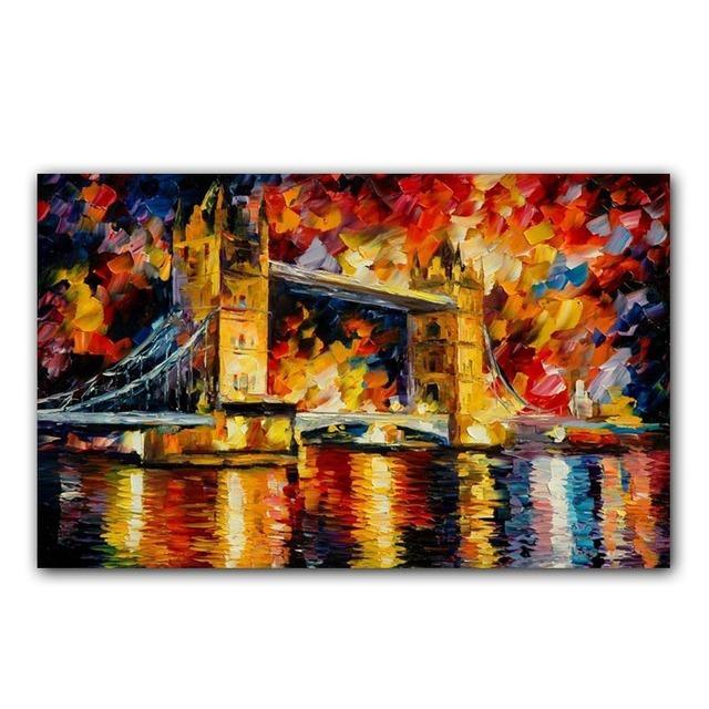 Nordic Watercolor Art Landscape Oil Painting Golden Autumn Canvas Painting for Living Room Corridor Office Home Decoration Mural No Frame