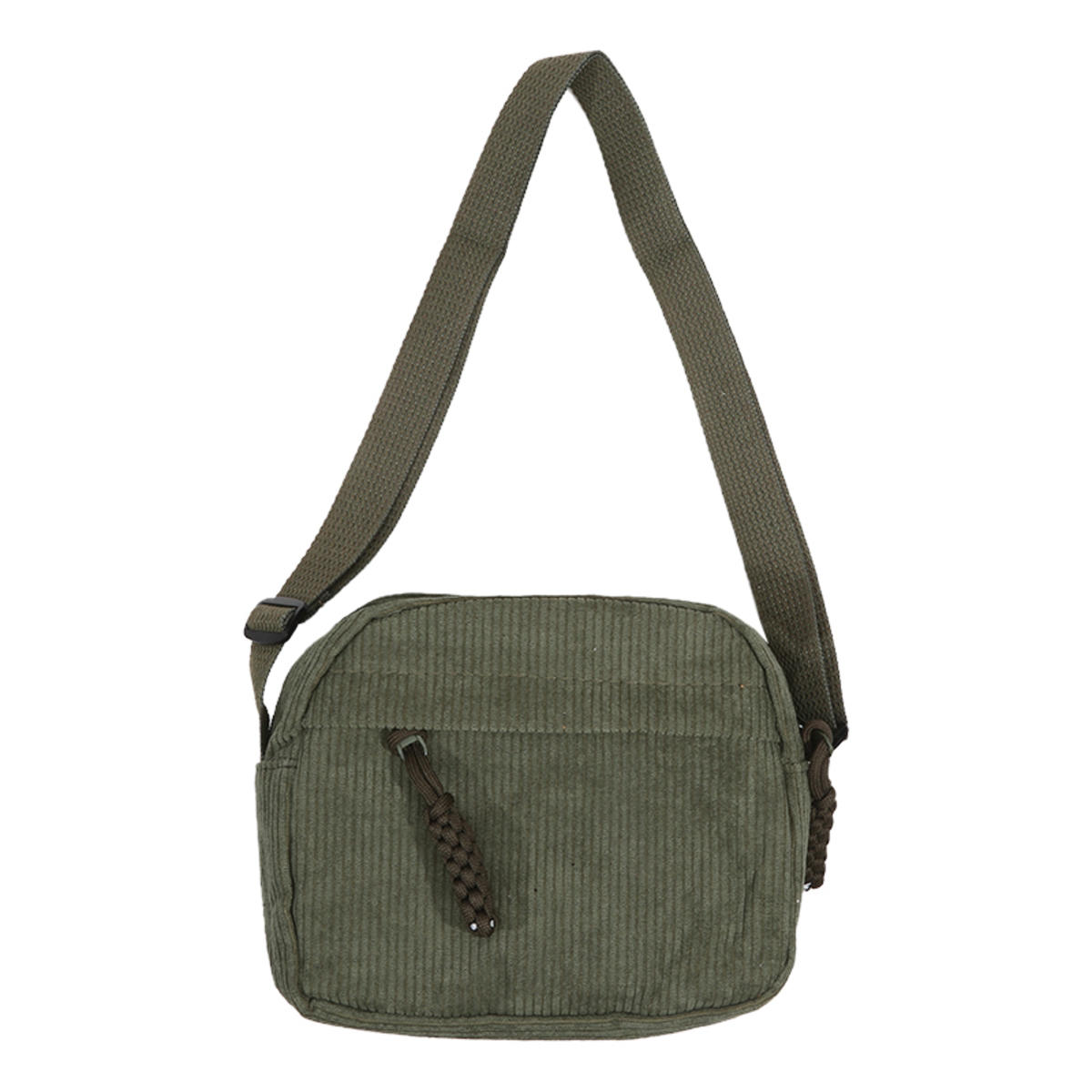 

Винтажная вельветовая сумка кроссбоди Харадзюку Повседневная сумка-тоут на плечо с застежкой-молнией Шикарный кошелек для ежедневного использования one size зелёный