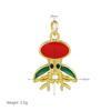 Winter Christmas Gifts Snowman Reindeer Santa Drip Copper Gold Plated Necklace Pendant Accessories