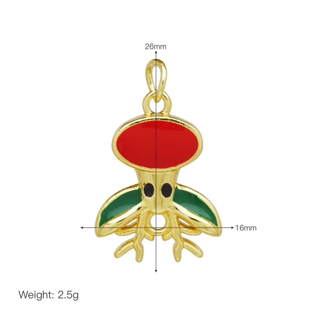 Winter Christmas Gifts Snowman Reindeer Santa Drip Copper Gold Plated Necklace Pendant Accessories