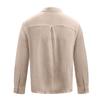 Men's Solid Color Wrinkled Lapel Long Sleeve Shirt Men's Casual Fashion Long Sleeve Shirt