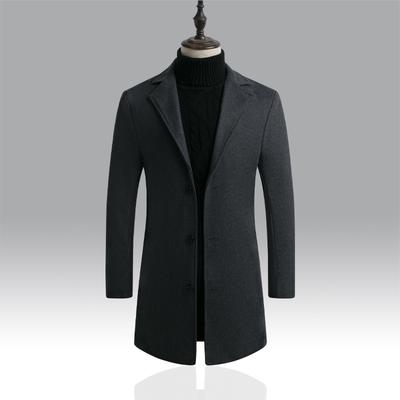 Men's Trench Slim Fit Single Breasted Belted Coat Windbreaker Long Jacket Casual Windproof Overcoat In Men's Trench