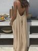 New Women's Strappy Cardigan Loose Backless Home Wear Dress