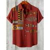 2026 Summer Men's Linen Short Sleeve Shirts Funny Animal Ethnic Patterns Printed Shirts Casual Outdoor Designer Clothes Men