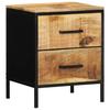Nightstand Set 2 pcs Brown and Black 40 x 35 x 50 cm