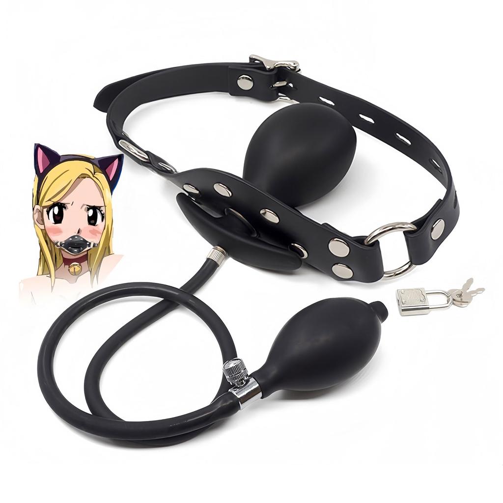 Yemax Gag Adult Goods Inflatable Gag Ball Gag Removable Silicone Adjustable SM Goods Cosplay Sexy SM Restraints Sex Toys Adult Goods for Men