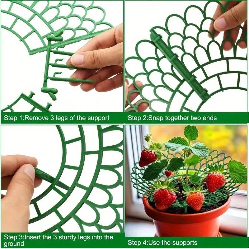 20 szt. Stojak na truskawki z 3 solidnymi nogami - Stelaż wspierający rośliny do uprawy, Idealny do utrzymywania truskawek ogrodowych w czystości
