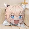 Jean Cute Cute Genshin Impact Cushion Cover Silky Short Plush Invisible Zipper Dustproof Sofa Pillow Case For Home Decor