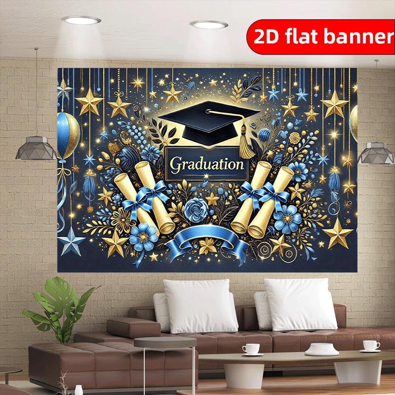 2D background fabric, dream filled party decoration background banner during graduation ceremony
