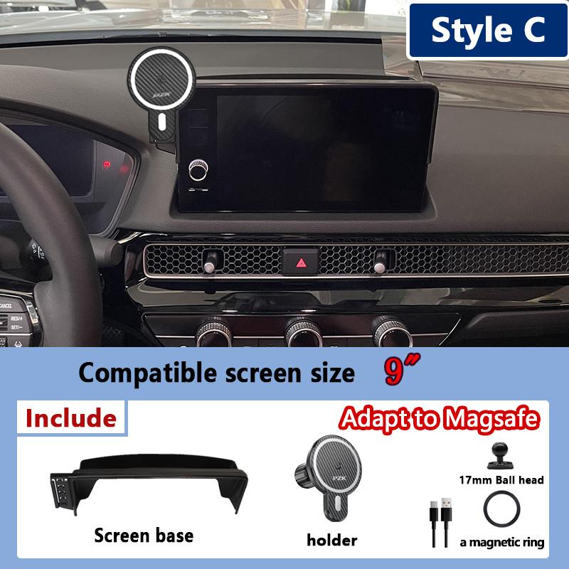 9 inch For Honda Civic MK11 FE FL 2022 2023 2024 2025 Support Magsafe Car Phone Holder Magnetic Screen Mobile Holder Accessories
