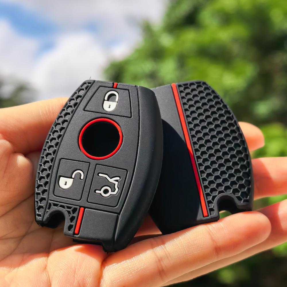 3 Buttons Silicone Car Key Case Cover for Mercedes Benz A B C E Class GLS GLA GLK GLC CLS CLA AMG W204 W205 W212 W463 W176 Fob