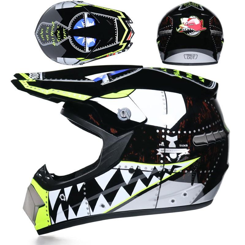 Lightweight Full Face Off-Road Motorcycle Helmet Dirt Bike ATV Trail Riding With Ventilation Clear Visor